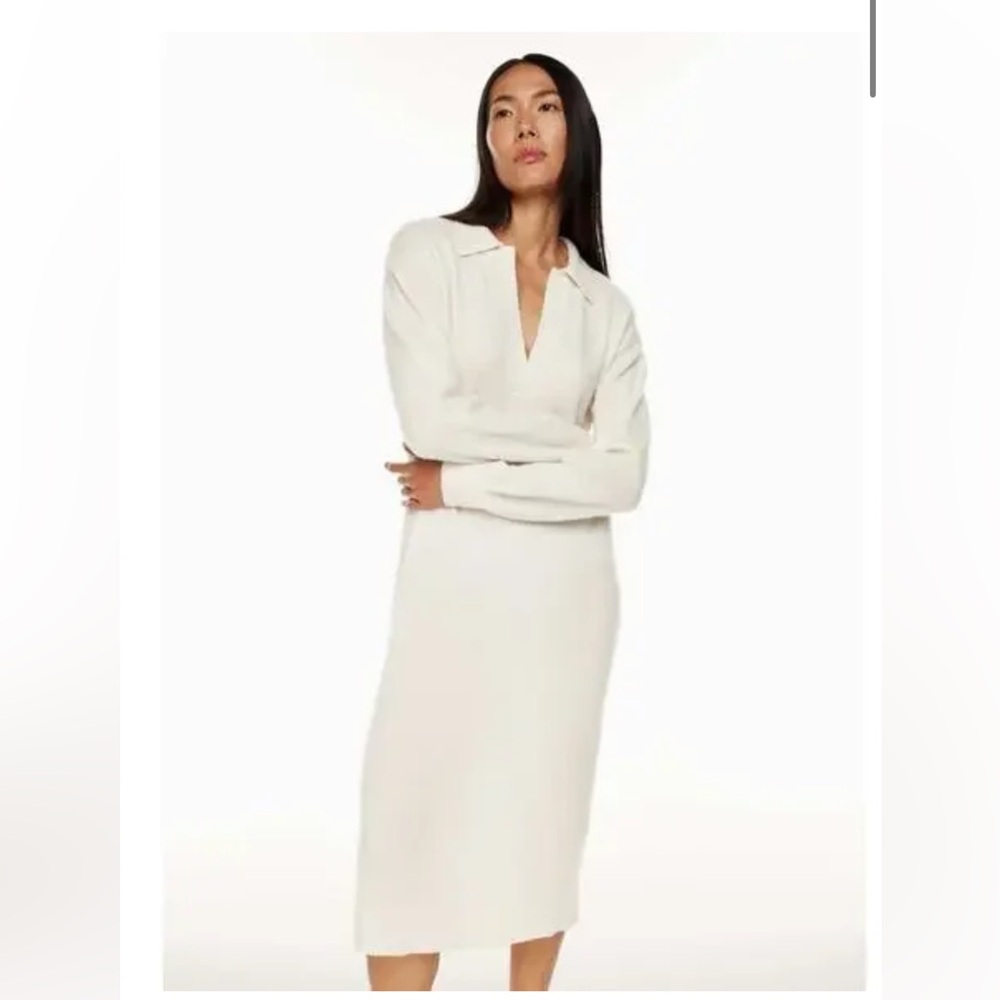 Aritzia Wilfred collared knit dress - S